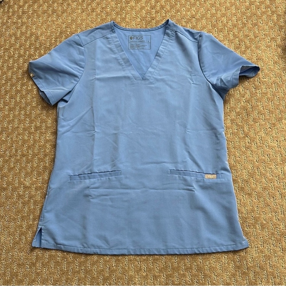 Figs Ceil Blue Scrub Set